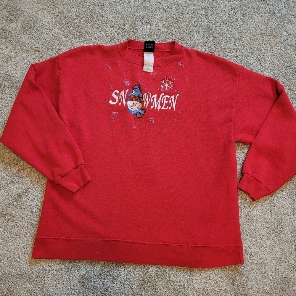 Mickey Unlimited Vintage Snowman Holiday Christmas Sweatshirt